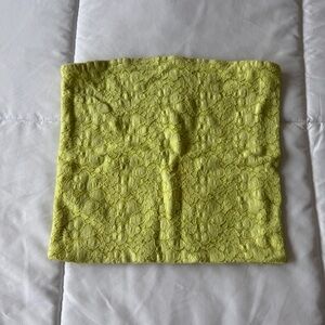 Lime Green Textured Lace Tube Top Bandeau Y2K Fairycore Cottagecore Piece Small